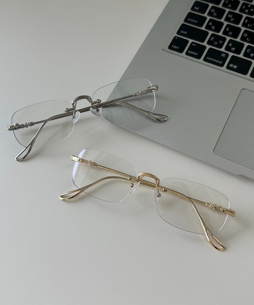 apres jour mignon(アプレジュールミニョン)の「【apresjour mignon×ARIAZ】リムレスメガネ(メガネ・レディース・ゴールド/シルバー・ONESIZE)」の3枚目の写真