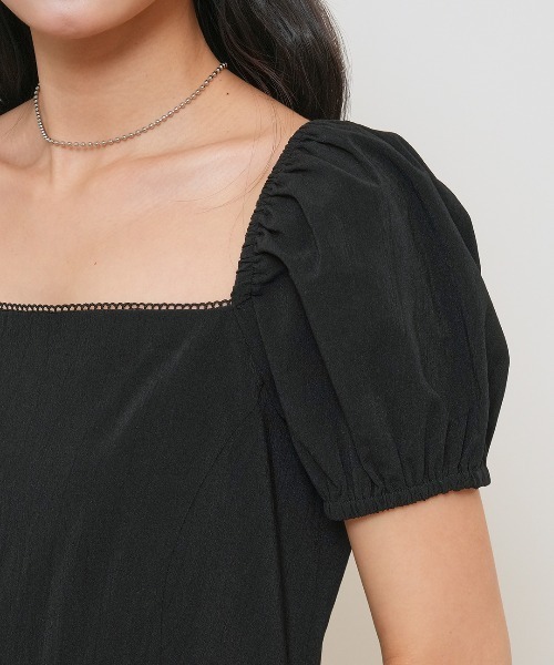 GENERAL IDEA(ジェネラルアイデア)の「【GENERAL IDEA】 スクエアネックパフミニワンピース / SQUARE NECK PUFF MINI DRESS(ワンピース・レディース・ホワイト/ブラック・L/M/S)」の10枚目の写真