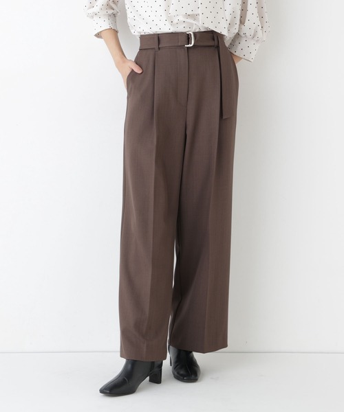 NATURAL BEAUTY BASIC(ナチュラルビューティーベーシック)の「<ちょうど、いい服>いつでもどこでも。ロングシーズンワイドパンツ(その他パンツ・レディース・ブラック/チャコールグレー/ブラウン/オフホワイト・X-SMALL/SMALL/MEDIUM/LARGE)」の4枚目の写真