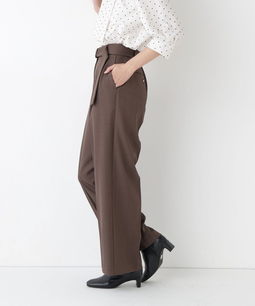NATURAL BEAUTY BASIC(ナチュラルビューティーベーシック)の「<ちょうど、いい服>いつでもどこでも。ロングシーズンワイドパンツ(その他パンツ・レディース・ブラック/チャコールグレー/ブラウン/オフホワイト・X-SMALL/SMALL/MEDIUM/LARGE)」の20枚目の写真
