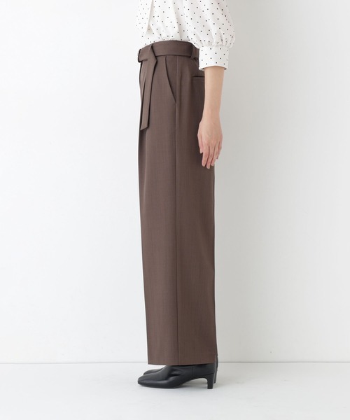 NATURAL BEAUTY BASIC(ナチュラルビューティーベーシック)の「<ちょうど、いい服>いつでもどこでも。ロングシーズンワイドパンツ(その他パンツ・レディース・ブラック/チャコールグレー/ブラウン/オフホワイト・X-SMALL/SMALL/MEDIUM/LARGE)」の14枚目の写真