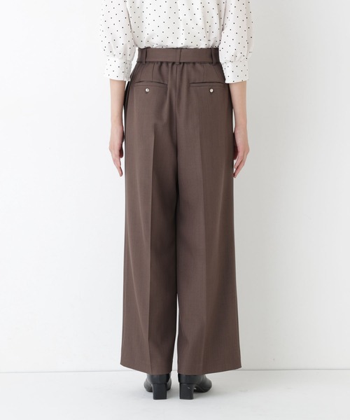 NATURAL BEAUTY BASIC(ナチュラルビューティーベーシック)の「<ちょうど、いい服>いつでもどこでも。ロングシーズンワイドパンツ(その他パンツ・レディース・ブラック/チャコールグレー/ブラウン/オフホワイト・X-SMALL/SMALL/MEDIUM/LARGE)」の15枚目の写真