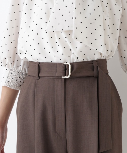 NATURAL BEAUTY BASIC(ナチュラルビューティーベーシック)の「<ちょうど、いい服>いつでもどこでも。ロングシーズンワイドパンツ(その他パンツ・レディース・ブラック/チャコールグレー/ブラウン/オフホワイト・X-SMALL/SMALL/MEDIUM/LARGE)」の16枚目の写真