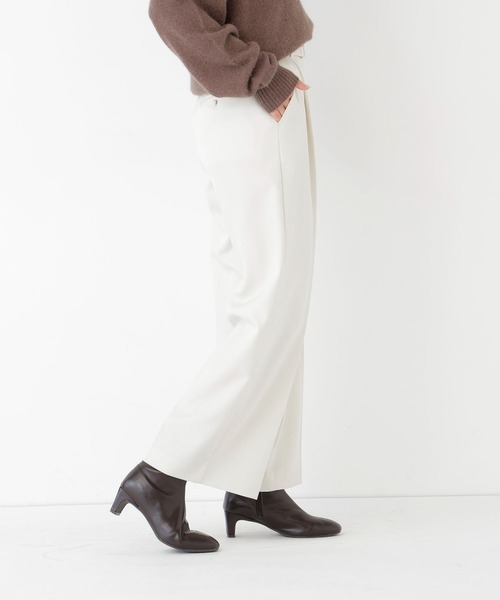 NATURAL BEAUTY BASIC(ナチュラルビューティーベーシック)の「<ちょうど、いい服>いつでもどこでも。ロングシーズンワイドパンツ(その他パンツ・レディース・ブラック/チャコールグレー/ブラウン/オフホワイト・X-SMALL/SMALL/MEDIUM/LARGE)」の8枚目の写真