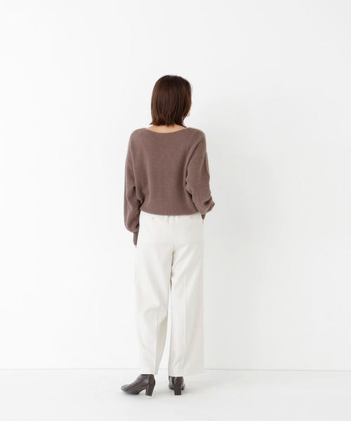 NATURAL BEAUTY BASIC(ナチュラルビューティーベーシック)の「<ちょうど、いい服>いつでもどこでも。ロングシーズンワイドパンツ(その他パンツ・レディース・ブラック/チャコールグレー/ブラウン/オフホワイト・X-SMALL/SMALL/MEDIUM/LARGE)」の10枚目の写真