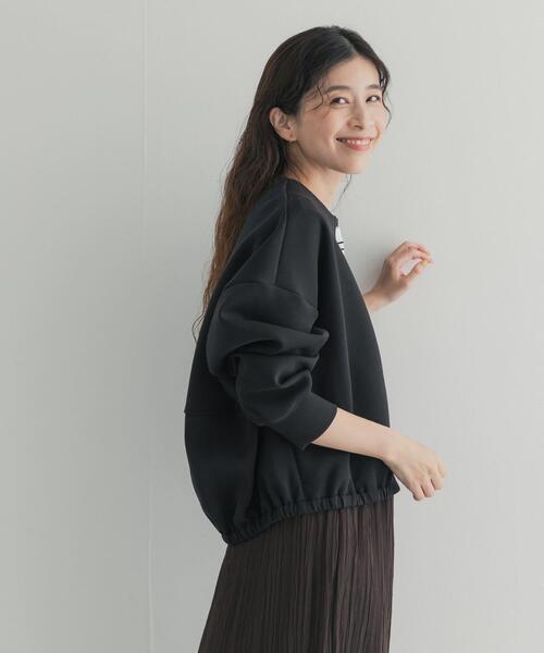 URBAN RESEARCH DOORS（アーバンリサーチドアーズ）の「ダンボールZIPカーディガン 26AW（カーディガン/ボレロ・レディース・チャコールグレー/ベージュ系その他/ブラック・FREE）」の4枚目の写真