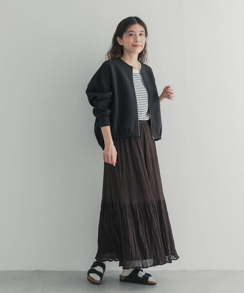 URBAN RESEARCH DOORS（アーバンリサーチドアーズ）の「ダンボールZIPカーディガン 26AW（カーディガン/ボレロ・レディース・チャコールグレー/ベージュ系その他/ブラック・FREE）」の9枚目の写真