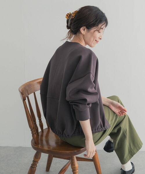 URBAN RESEARCH DOORS（アーバンリサーチドアーズ）の「ダンボールZIPカーディガン 26AW（カーディガン/ボレロ・レディース・チャコールグレー/ベージュ系その他/ブラック・FREE）」の13枚目の写真