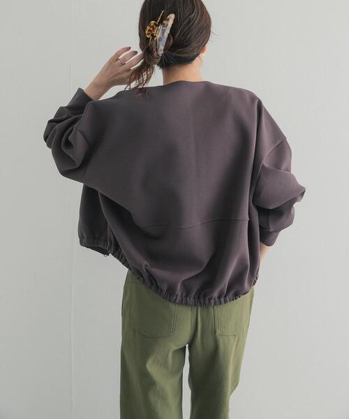 URBAN RESEARCH DOORS（アーバンリサーチドアーズ）の「ダンボールZIPカーディガン 26AW（カーディガン/ボレロ・レディース・チャコールグレー/ベージュ系その他/ブラック・FREE）」の17枚目の写真