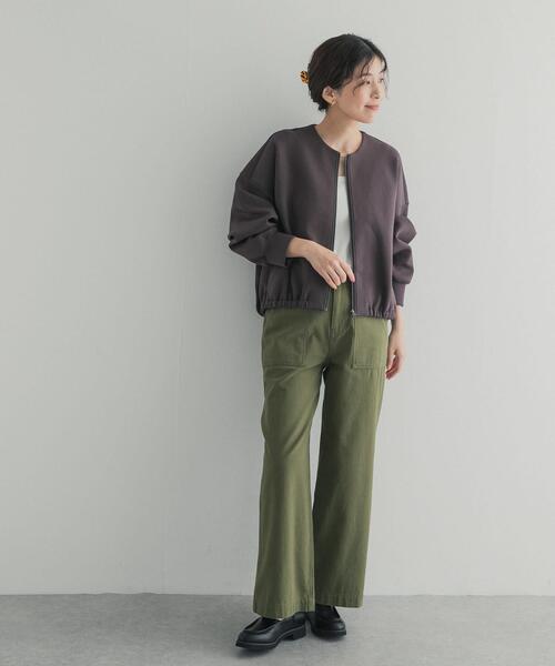 URBAN RESEARCH DOORS（アーバンリサーチドアーズ）の「ダンボールZIPカーディガン 26AW（カーディガン/ボレロ・レディース・チャコールグレー/ベージュ系その他/ブラック・FREE）」の18枚目の写真