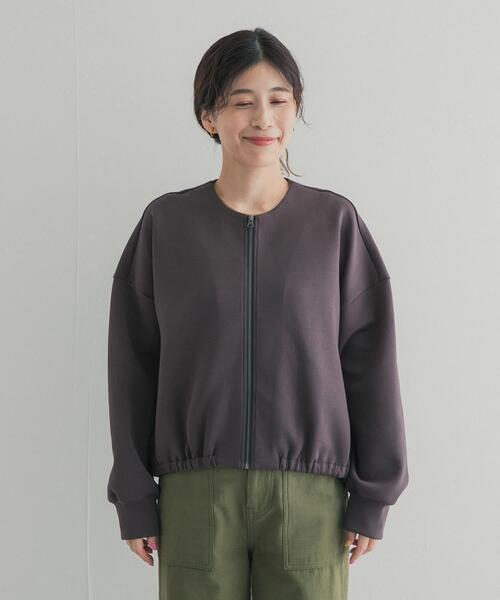 URBAN RESEARCH DOORS（アーバンリサーチドアーズ）の「ダンボールZIPカーディガン 26AW（カーディガン/ボレロ・レディース・チャコールグレー/ベージュ系その他/ブラック・FREE）」の19枚目の写真