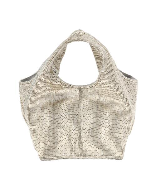 JAMIRAY(ジャミレイ)の「【JAMIRAY / ジャミレイ】BEADS EMB BAG M(トートバッグ・レディース・シルバー・ONE SIZE)」の1枚目の写真