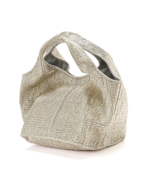 JAMIRAY(ジャミレイ)の「【JAMIRAY / ジャミレイ】BEADS EMB BAG M(トートバッグ・レディース・シルバー・ONE SIZE)」の2枚目の写真