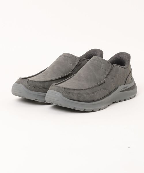 SKECHERS(スケッチャーズ)の「《SKECHERS》ARCH FIT SUPERIOR-MANTIS(スリッポン・メンズ・チャコールグレー/ブラック・27.0cm/26.5cm/26.0cm/25.5cm/28.0cm/27.5cm)」の2枚目の写真