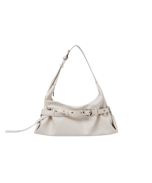 mur（ミュール）の「Lizzy Belted Hobo Bag (9color)（ショルダーバッグ・レディース・ダークブラウン系/ライトブルー/Cream/ピンク系その他/バーガンディー/ブラック/ダークブラウン/ベージュ/アッシュブラウン・ONE）」の7枚目の写真