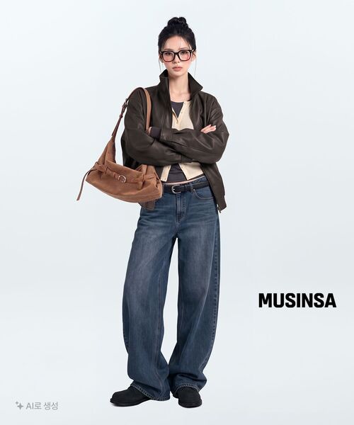 mur（ミュール）の「Lizzy Belted Hobo Bag (9color)（ショルダーバッグ・レディース・ダークブラウン系/ライトブルー/Cream/ピンク系その他/バーガンディー/ブラック/ダークブラウン/ベージュ/アッシュブラウン・ONE）」の22枚目の写真