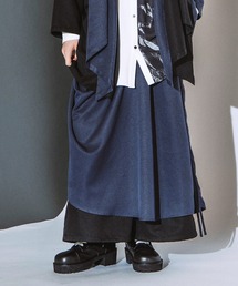 【NO ID.】Layered Wrap Baggy Trousers / レイヤード ラップ バギー トラウザーズ