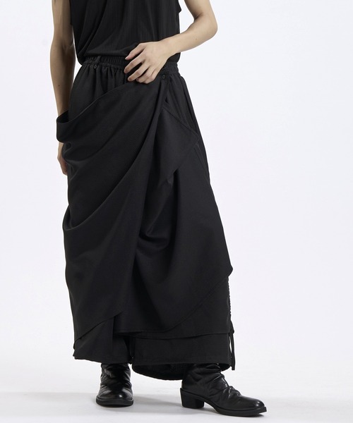 NO ID.（ノーアイディ）の「【NO ID.】Layered Wrap Baggy Trousers / レイヤード ラップ バギー トラウザーズ（その他パンツ・メンズ・ネイビー/グレー/ブラック・2/1）」の15枚目の写真