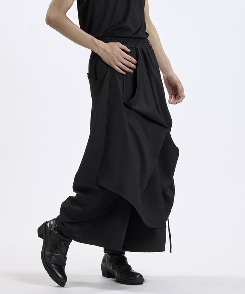 NO ID.（ノーアイディ）の「【NO ID.】Layered Wrap Baggy Trousers / レイヤード ラップ バギー トラウザーズ（その他パンツ・メンズ・ネイビー/グレー/ブラック・2/1）」の20枚目の写真