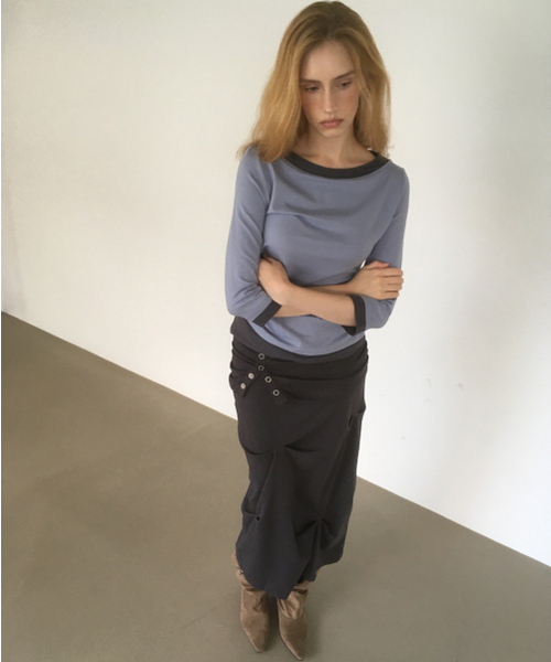 ASURA（アスラ）の「SIDE TUCK T (ソフトブルー)（Tシャツ/カットソー・レディース・その他・OS）」の4枚目の写真