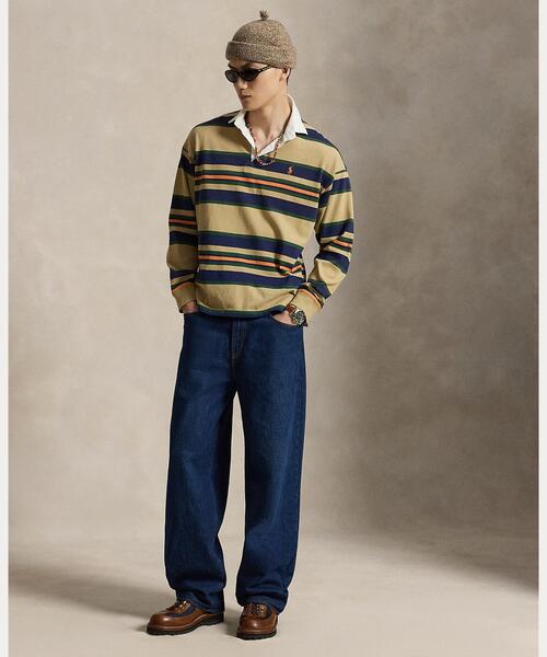 POLO RALPH LAUREN（ポロ ラルフ ローレン）の「ビッグ フィット ストライプド ジャージー ラグビー シャツ（その他トップス・メンズ・ブラウン系3・S/M/L）」の6枚目の写真