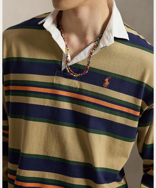 POLO RALPH LAUREN（ポロ ラルフ ローレン）の「ビッグ フィット ストライプド ジャージー ラグビー シャツ（その他トップス・メンズ・ブラウン系3・S/M/L）」の2枚目の写真