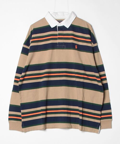 POLO RALPH LAUREN（ポロ ラルフ ローレン）の「ビッグ フィット ストライプド ジャージー ラグビー シャツ（その他トップス・メンズ・ブラウン系3・S/M/L）」の3枚目の写真
