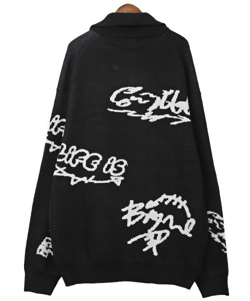 LUXSTYLE（ラグスタイル）の「綿タッチジャガードタギングハーフZIPニット（ニット/セーター・メンズ・ホワイト・M）」の14枚目の写真