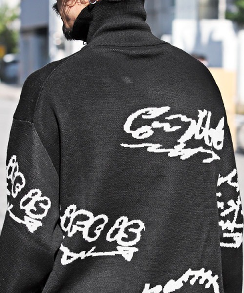 LUXSTYLE（ラグスタイル）の「綿タッチジャガードタギングハーフZIPニット（ニット/セーター・メンズ・ホワイト・M）」の21枚目の写真