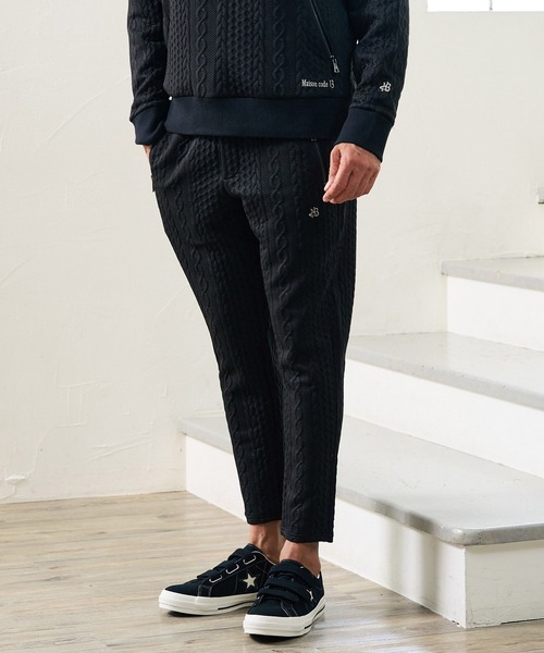 Maison code 13(メゾンコードサーティーン)の「mp15314- Cable Jacquard Pants ジャガードイージーパンツ(M26W-04)(その他パンツ・メンズ・ホワイト/チャコール/ブラック・S/M/L)」の13枚目の写真