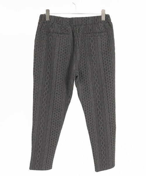 Maison code 13(メゾンコードサーティーン)の「mp15314- Cable Jacquard Pants ジャガードイージーパンツ(M26W-04)(その他パンツ・メンズ・ホワイト/チャコール/ブラック・S/M/L)」の4枚目の写真
