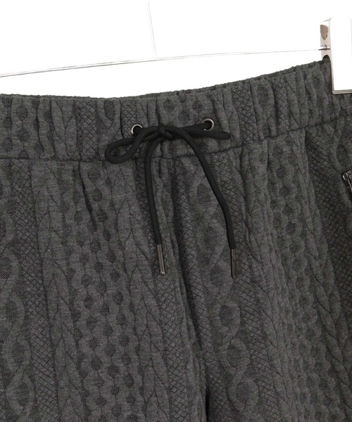 Maison code 13(メゾンコードサーティーン)の「mp15314- Cable Jacquard Pants ジャガードイージーパンツ(M26W-04)(その他パンツ・メンズ・ホワイト/チャコール/ブラック・S/M/L)」の5枚目の写真