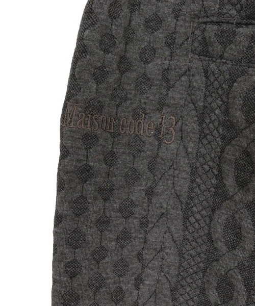 Maison code 13(メゾンコードサーティーン)の「mp15314- Cable Jacquard Pants ジャガードイージーパンツ(M26W-04)(その他パンツ・メンズ・ホワイト/チャコール/ブラック・S/M/L)」の10枚目の写真