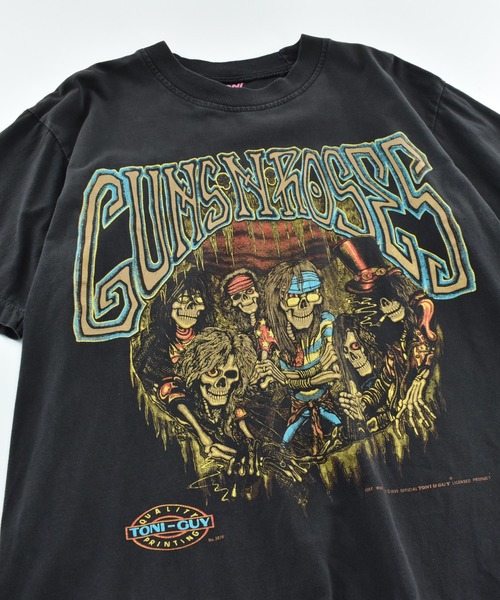 VINTAGE(ヴィンテージ)の「【USED】90's TONI & GUY GUNS N' ROSES バンド Tシャツ(Tシャツ/カットソー・メンズ・ブラック・LARGE)」の2枚目の写真