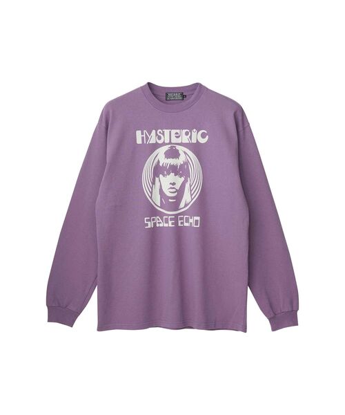 HYSTERIC GLAMOUR（ヒステリックグラマー）の「SPACE ECHO Tシャツ（Tシャツ/カットソー・メンズ・パープル/ホワイト/ブラック・X-LARGE/SMALL/LARGE/MEDIUM）」の3枚目の写真