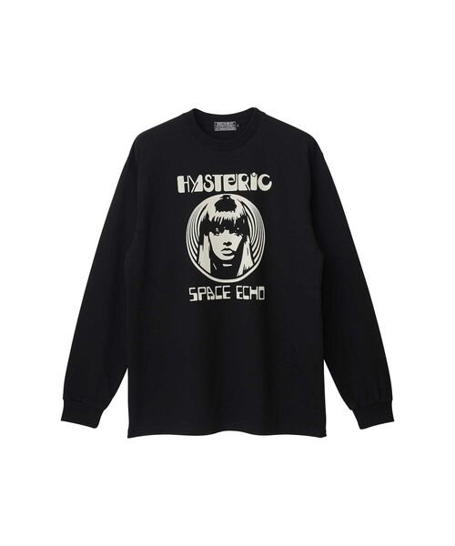 HYSTERIC GLAMOUR（ヒステリックグラマー）の「SPACE ECHO Tシャツ（Tシャツ/カットソー・メンズ・パープル/ホワイト/ブラック・X-LARGE/SMALL/LARGE/MEDIUM）」の2枚目の写真