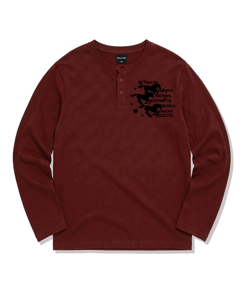 WILDNESS ヘンリーネック ロングスリーブ Tシャツ（Tシャツ/カットソー