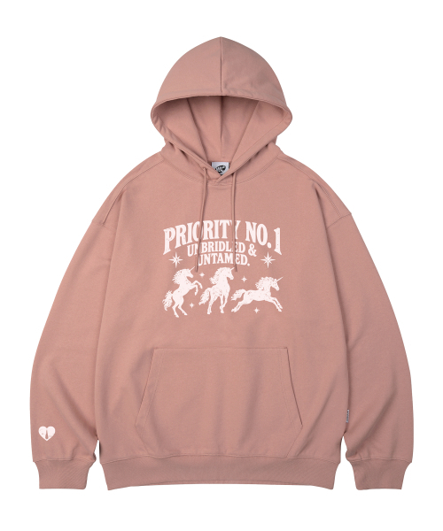WILDROCK（ワイルドロック）の「PRIORITY UNICORN オーバーサイズフーディー_11 COL（パーカー・レディース・パープル/ブラウン/ピンク/バーガンディー/ネイビー/ダークグレー/ベージュ/ブルー/チャコール/ブラック/アイボリー・LARGE/SMALL/MEDIUM）」の21枚目の写真