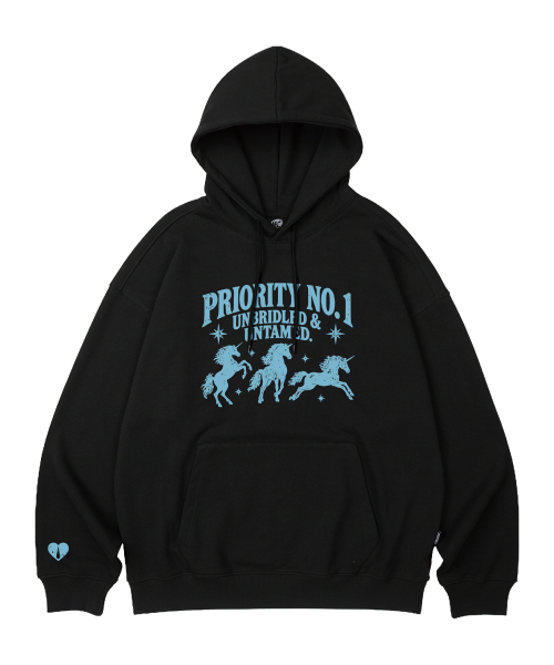 WILDROCK（ワイルドロック）の「PRIORITY UNICORN オーバーサイズフーディー_11 COL（パーカー・レディース・パープル/ブラウン/ピンク/バーガンディー/ネイビー/ダークグレー/ベージュ/ブルー/チャコール/ブラック/アイボリー・LARGE/SMALL/MEDIUM）」の16枚目の写真