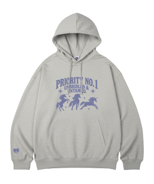 WILDROCK（ワイルドロック）の「PRIORITY UNICORN オーバーサイズフーディー_11 COL（パーカー・レディース・パープル/ブラウン/ピンク/バーガンディー/ネイビー/ダークグレー/ベージュ/ブルー/チャコール/ブラック/アイボリー・LARGE/SMALL/MEDIUM）」の22枚目の写真