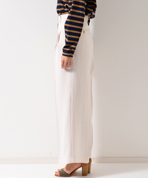 AMERICAN RAG CIE(アメリカンラグシー)の「AMERICAN RAG CIEジャガード ストライプ ワイドパンツ(その他パンツ・レディース・ブラック/ベージュ・FREE)」の14枚目の写真