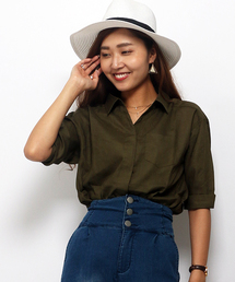 VENCEEXCHANGE | レーヨン麻比翼シャツ            (シャツ/ブラウス)