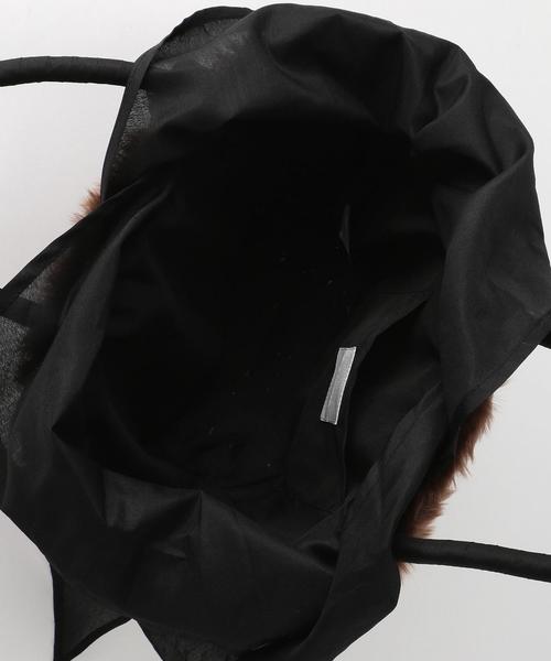 Boisson Chocolat（ボワソンショコラ）の「Laugoa Liever　ﾌｪｲｸﾌｧｰﾊﾞｽｹｯﾄ（かごバッグ・レディース・オフホワイト/モカ/ブラック・FREE）」の10枚目の写真