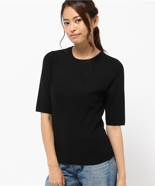 MOUSSY（マウジー）の「C/NECK H SLEEVE KNIT TOP（ニット/セーター・レディース・トップグレー/ワインレッド/ブラック・FREE）」の11枚目の写真