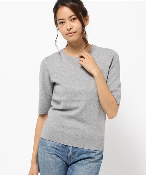 MOUSSY（マウジー）の「C/NECK H SLEEVE KNIT TOP（ニット/セーター・レディース・トップグレー/ワインレッド/ブラック・FREE）」の12枚目の写真