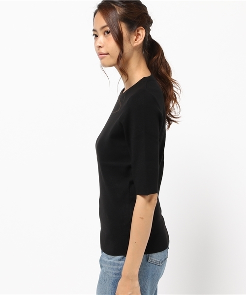 MOUSSY（マウジー）の「C/NECK H SLEEVE KNIT TOP（ニット/セーター・レディース・トップグレー/ワインレッド/ブラック・FREE）」の7枚目の写真