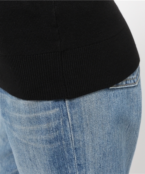 MOUSSY（マウジー）の「C/NECK H SLEEVE KNIT TOP（ニット/セーター・レディース・トップグレー/ワインレッド/ブラック・FREE）」の4枚目の写真