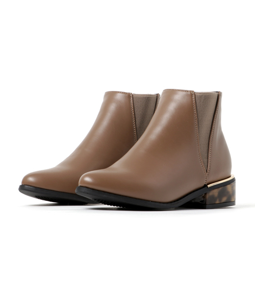 Rew De Rew ルゥデ の べっこうﾋｰﾙｻｲﾄﾞｺﾞｱﾌﾞｰﾂ 6r18 Bt04 ブーツ Wear