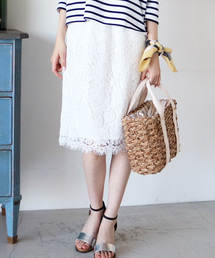 N.（N. Natural Beauty Basic） | スカラップレースセットアップスカート【セットアップ対応商品】(スカート)