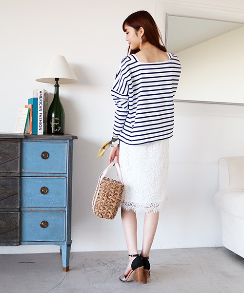 N.(N. Natural Beauty Basic)(エヌエヌナチュラルビューティーベーシック)の「【一部追加生産】スカラップレースセットアップスカート【セットアップ対応商品】(スカート・レディース・ホワイト/ホワイト系その他/ピンク/ブルー/パープル/ネイビー・MEDIUM)」の13枚目の写真